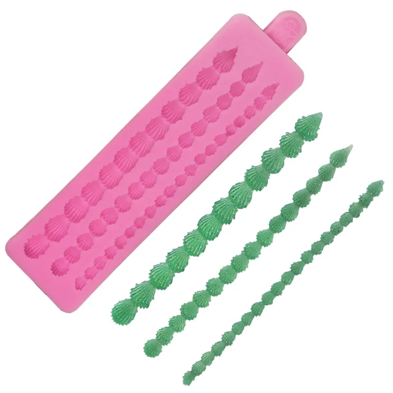 Силиконовая форма для торта в виде ракушки кружева помадка плесень украшение