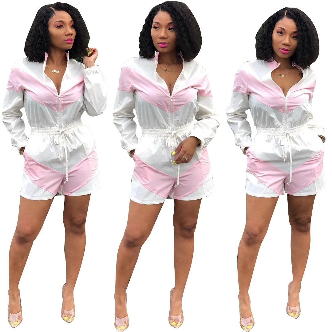 2019 хит продаж Спортивный Повседневный однотонный комбинезон с длинными рукавами