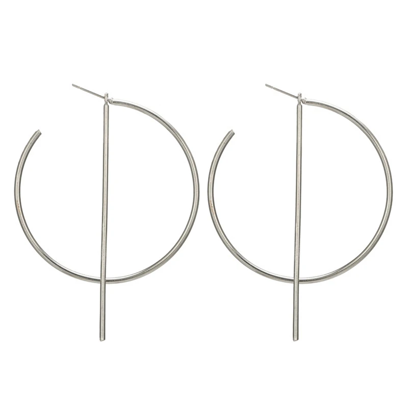 Модные супер большие серьги-кольца для женщин модные золотые серебряные