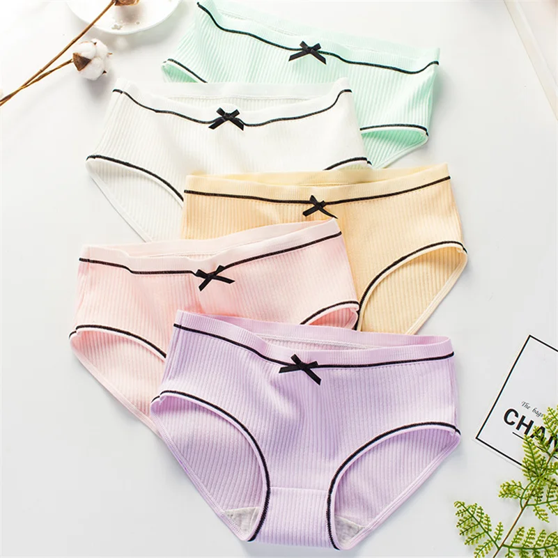 L XXL трусики для женщин хлопковое нижнее белье Однотонные трусы девочек женское