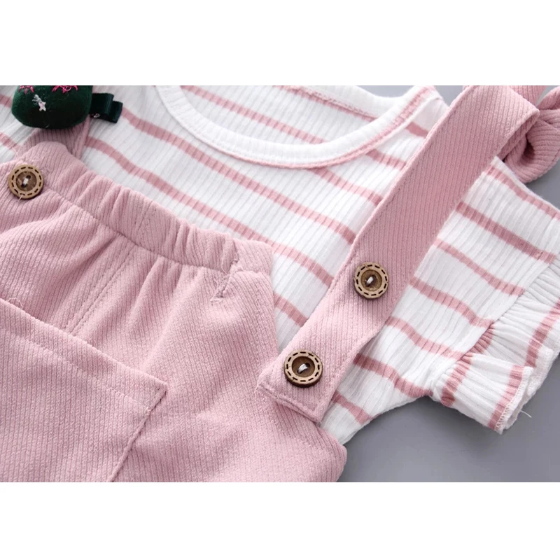 Комплект одежды для маленьких девочек топы и штаны детская одежда костюмы