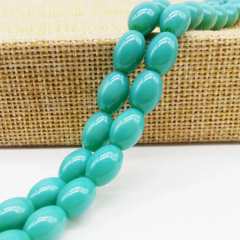 Прозрачные стеклянные бусины в форме яйца 8x10 мм|diy jewelry making|glass beadsbeads diy |