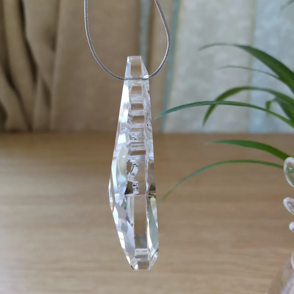 40units 76mm Transparent Maple Leaf French Cut Chandelier Glass Crystal Lighting Prisms Hanging Drops Pendants K9 | Освещение