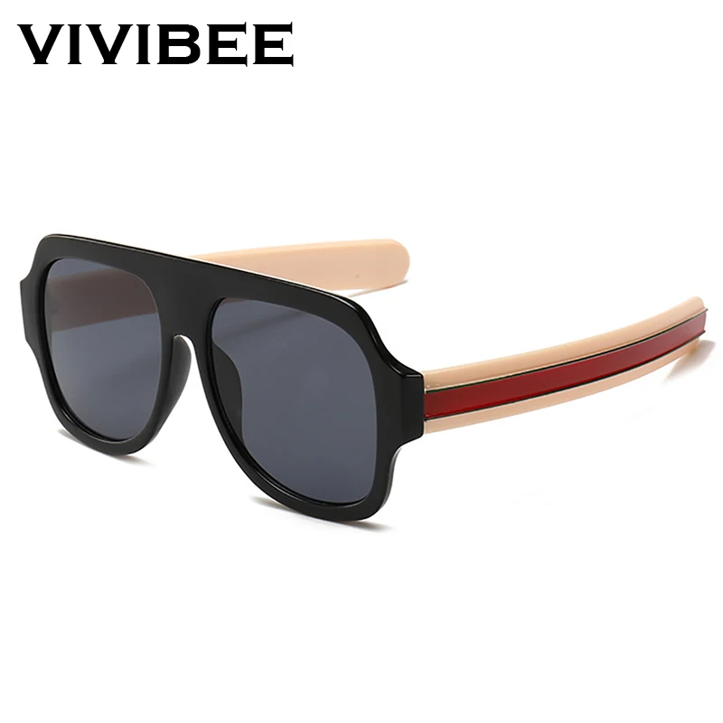 VIVIBEE модные негабаритные специальные хип-хоп солнцезащитные очки для мужчин 2019