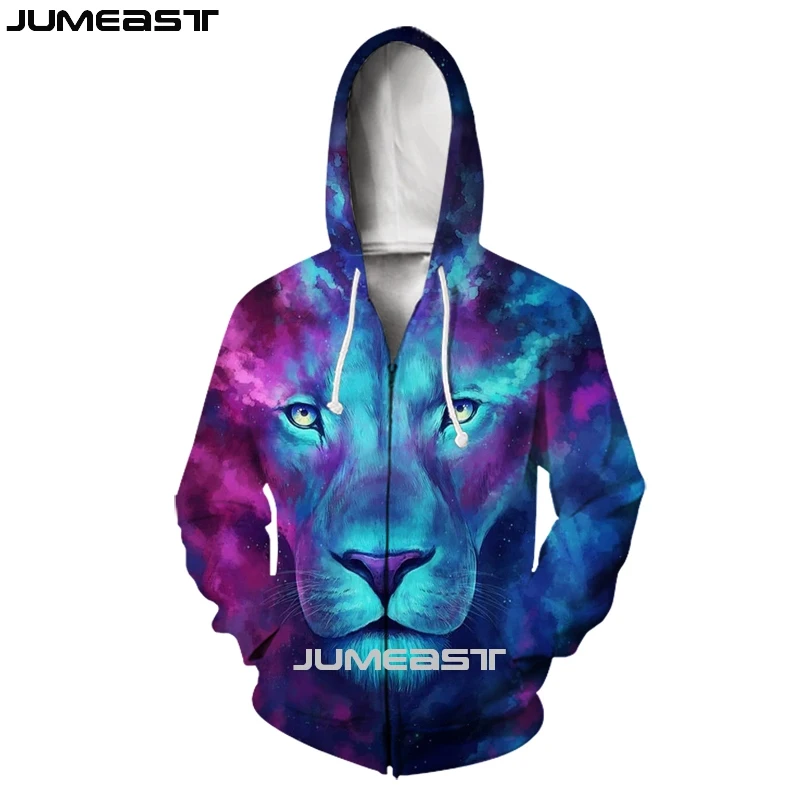 Jumeast брендовая мужская женская куртка с 3D принтом тигра льва волка длинным
