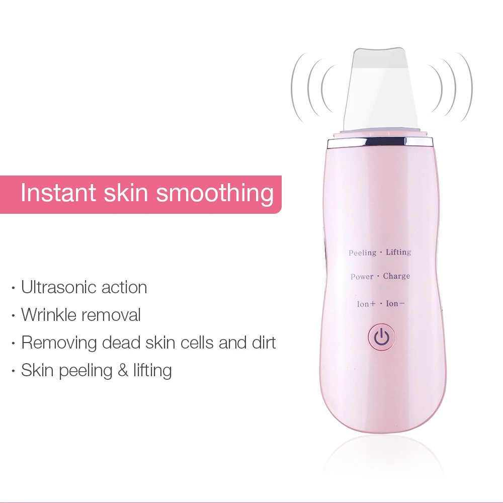 Ультразвуковой скруббер для лица шпатель экстрактор отшелушивание удаление