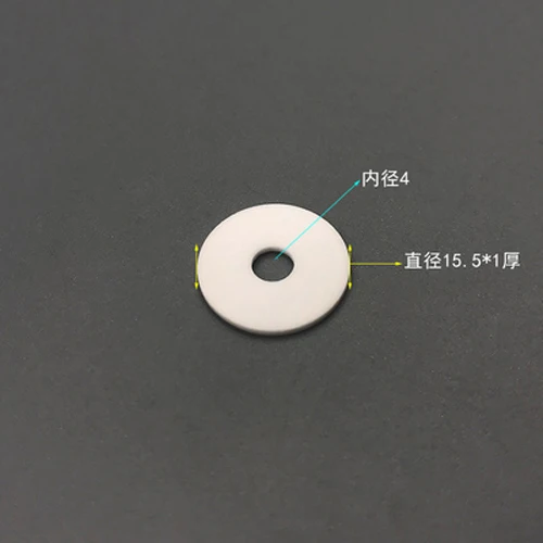 M4x15.5x1mm (4Pcs) M3.2 M4 M5 высокотемпературные глинозема керамические шайбы кольцо износ/коррозионно-стойкий коврик изоляция анти-окисление прокладка - Цвет: M4x15.5x1mm (4Pcs)
