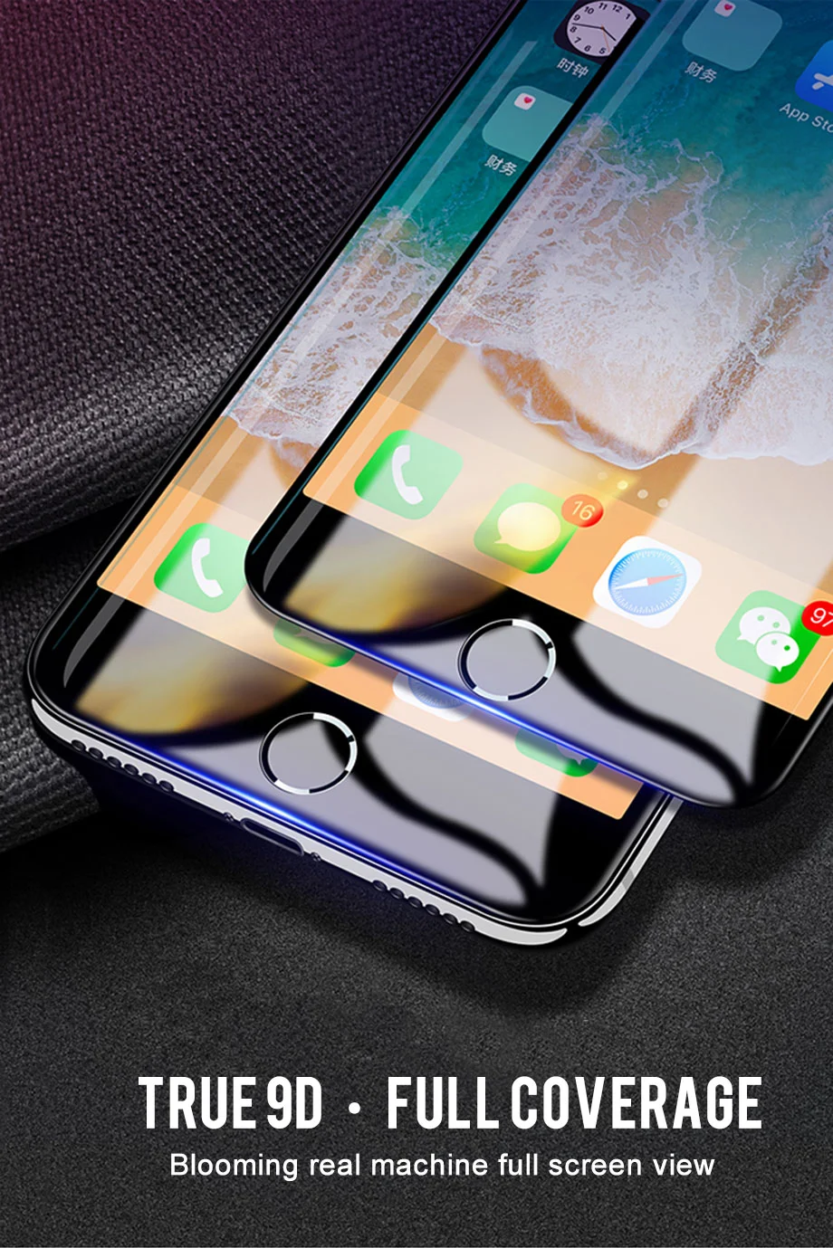 Baixin 9D Защитное стекло для iPhone X XR XS MAX Защита экрана iphone 6 6S 7 8 Plus закаленное