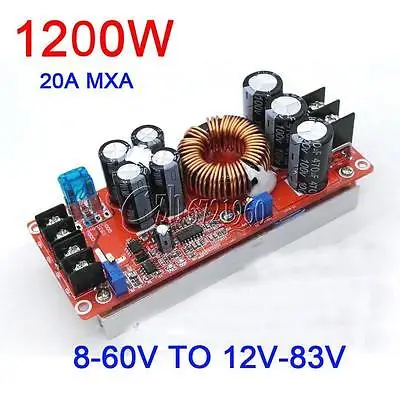 Converter преобразователь 20A 1200 Вт понижающий импульсный регулятор модуль 8 60 В до 12 83