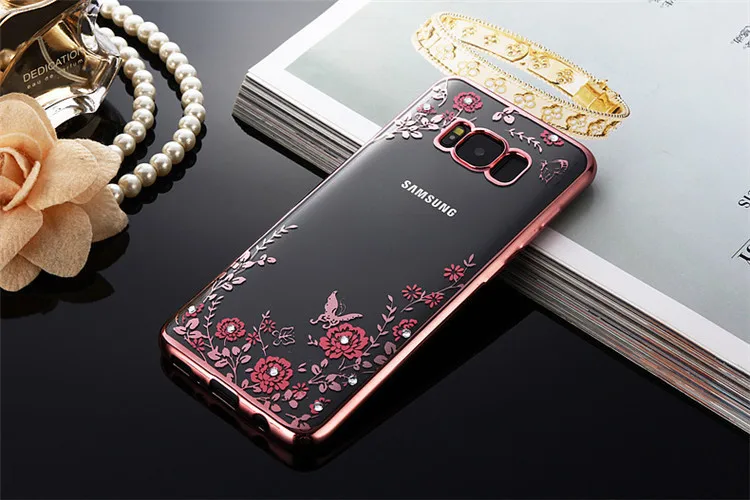 Мягкий чехол из ТПУ с цветочным узором чехол для samsung Galaxy J1 J3 J5 J7 A3 A5 A7 Prime S6 S7 край S8 плюс Чехол для телефона Корпус