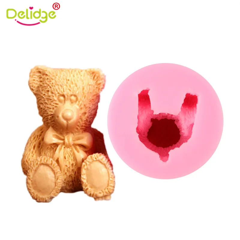1 шт. силиконовая форма для торта с милым медведем 3D помадки мыла шоколада выпечки