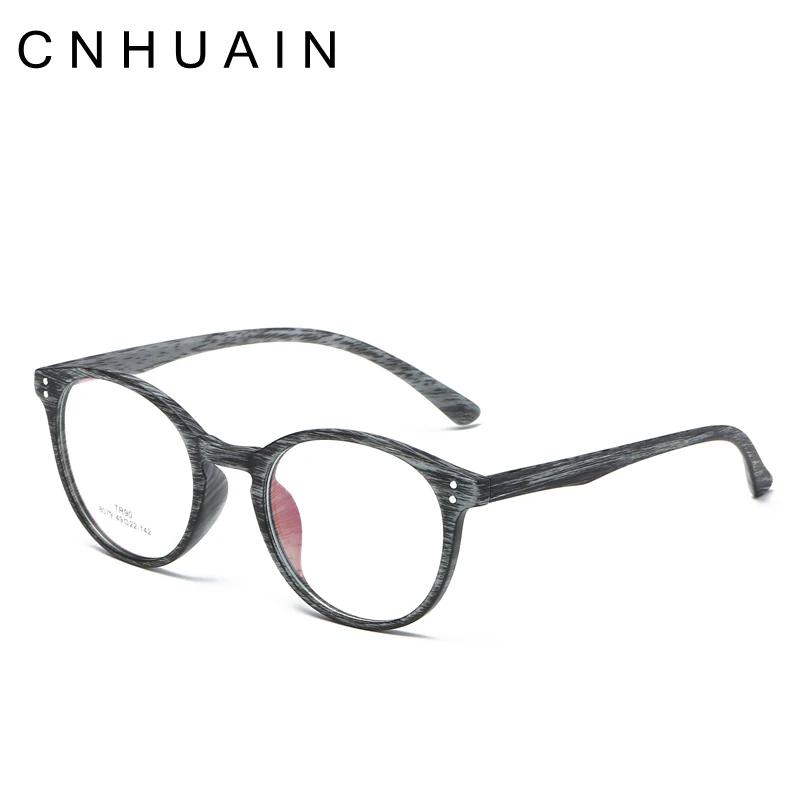 CNHUAIN Round Eyeglasses Men Brand Optical Frames Clear lens Female Eye Glasses For Women TR90 Spectacle Frame Myopia | Аксессуары для