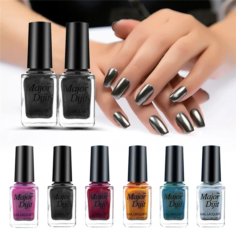 Зеркальный эффект металлик 7 мл Лак для ногтей фиолетовый розовый Золотой