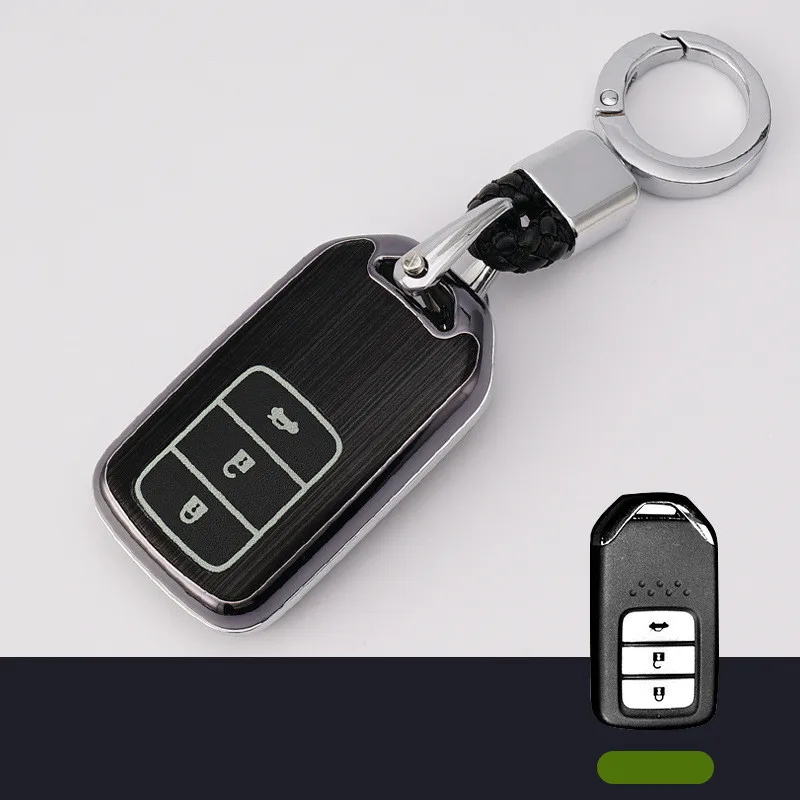 Пластиковые светящиеся чехлы для автомобильных ключей с 3 кнопками кожаные Honda