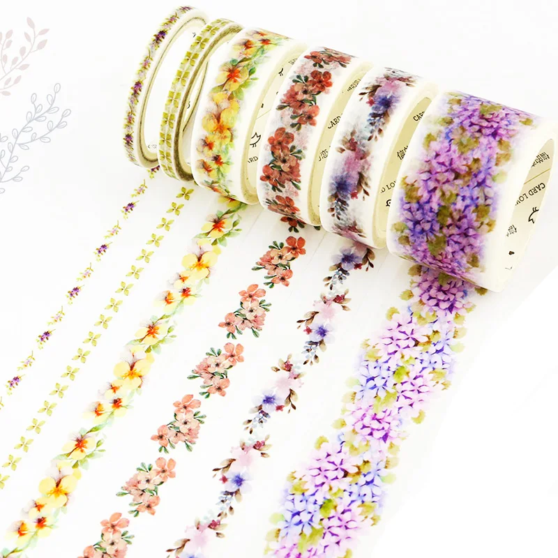 

flower washi Tape pink color 20/30/40/50mm wide