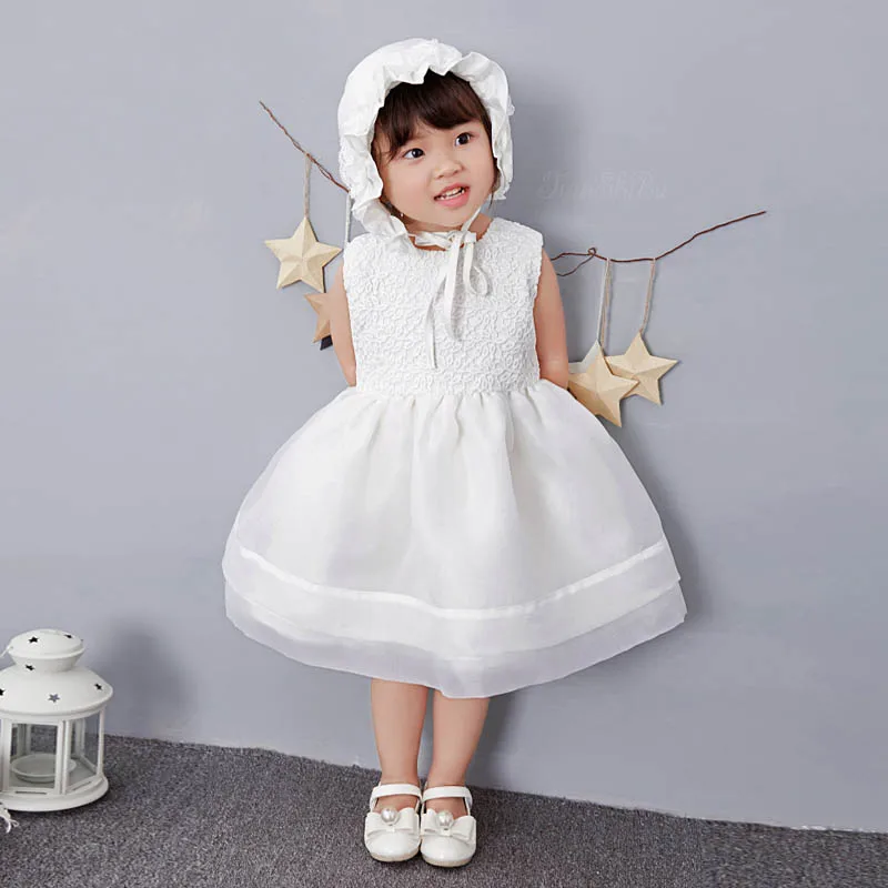 Платье принцессы цвета слоновой кости для маленьких девочек на крестины