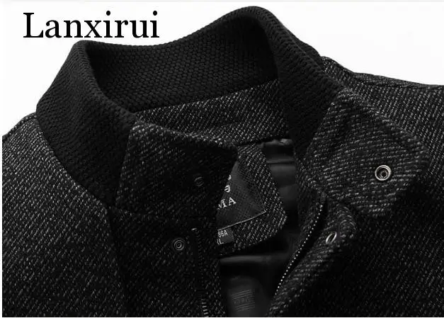 Куртка мужская шерстяная приталенная Повседневная модная верхняя одежда