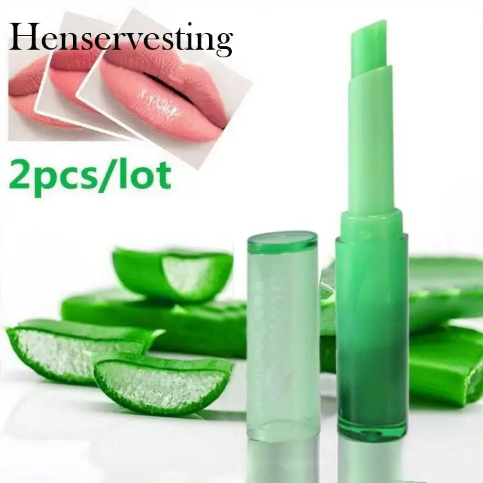 Алоэ натуральная помада меняющая цвет длительное увлажнение осветляющая губная