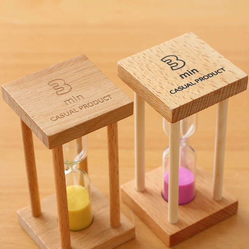 Sand Watch 1 Minute Clock 3 5 Minutes Glass Shower Timer Wood Timing Kid Gift Mini Ornaments Home Decoration Accessories SL-MZFX | Дом и сад