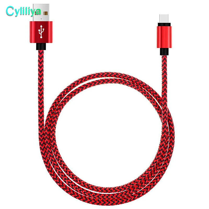300 шт. Плетеный текстильный кабель Micro USB 1 м 3 фута 2 для зарядки сотовых телефонов