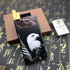 Персонализированные DIY Bald Eagle американский стиль коробки для сигарет Металл с лазерной гравировкой портсигар мужской Карманный курительный автоматический ящик