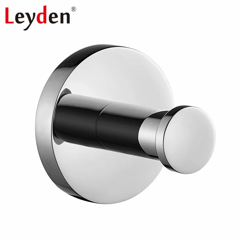 

Leyden Stainless Steel Polished Chrome Finished Wall Mounted Robe Hook Clothes Hook Coat Hook Round Style Bathroom Accessories