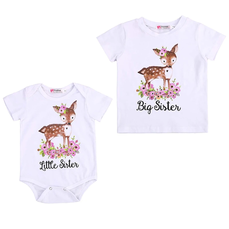 Топы с короткими рукавами и цветочным принтом для новорожденных маленьких