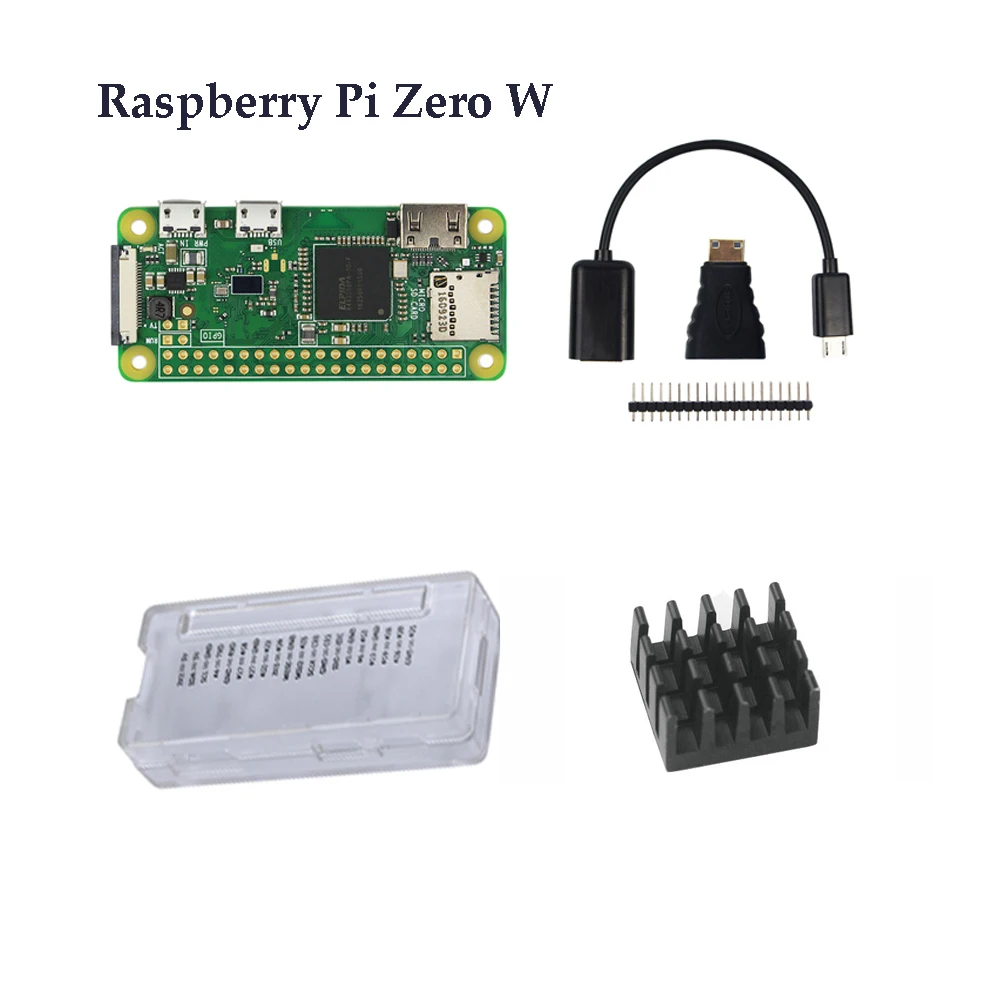 Raspberry Pi Zero/Zero W начальный комплект RPi Zero 1 3 плата + карта 16 ГБ адаптер питания чехол