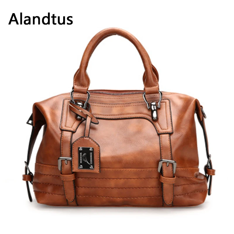 Alandtus женская сумка через плечо мягкая из искусственной кожи сумки для женщин 2019