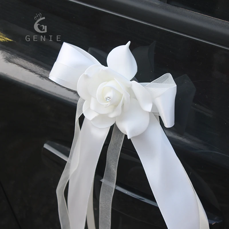 Genie в форме сердца гирлянда свадебное украшение автомобиля искусственная пена