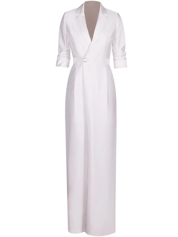 Цельные широкие брюки 2019 женский новый профессиональный костюм прямые чистый