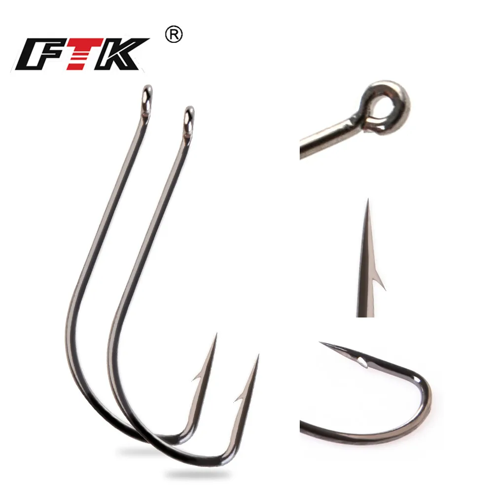 FTK 8-10pcsFishing крючки 2-22# SODE и IDUMEZINA из высокоуглеродистой стали, колючая карпа, рыбалка, один крючок, озеро, река, peche