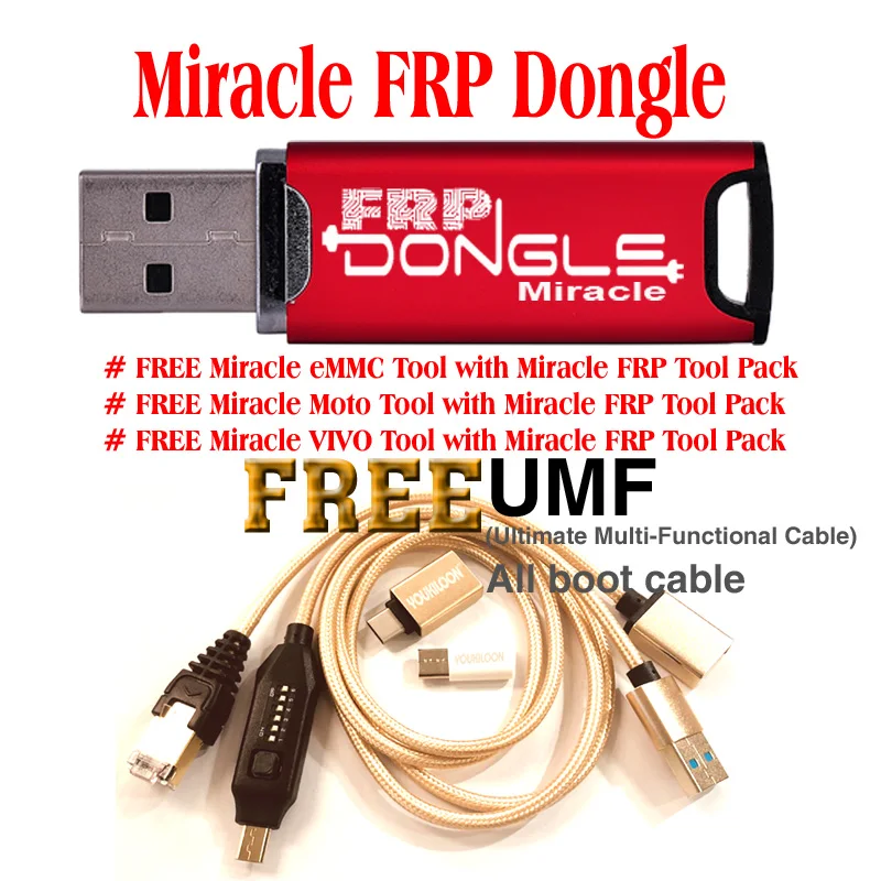 Инструмент YOUKILOON Miracle FRP Бесплатный мото Vivo EMMC инструмент + UMF все кабели для