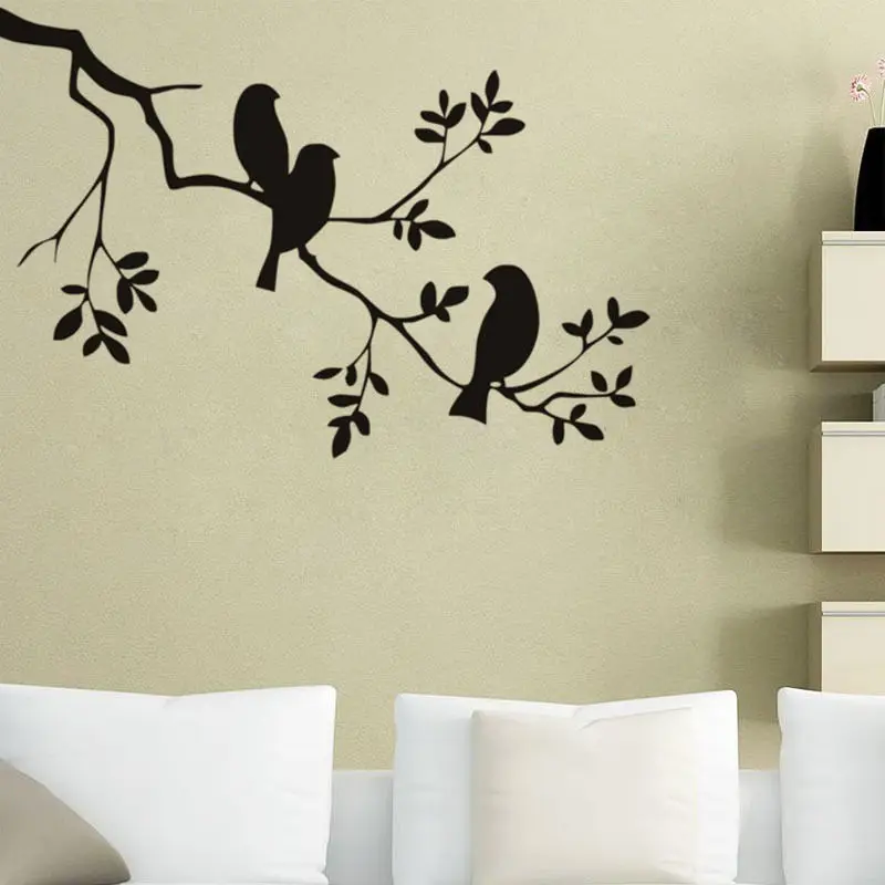 Наклейки с птицами на кожу 57x85 см виниловые настенные художественные наклейки