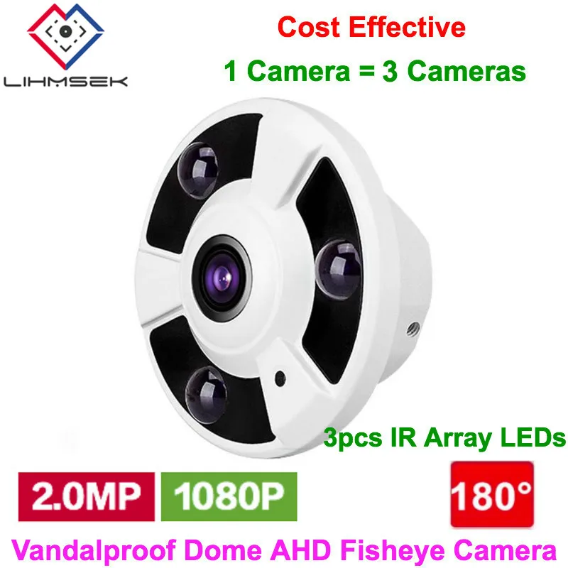 Lihmsek новый высококачественный 1920*1080P рыбий глаз камера CCTV продукт 180 градусов