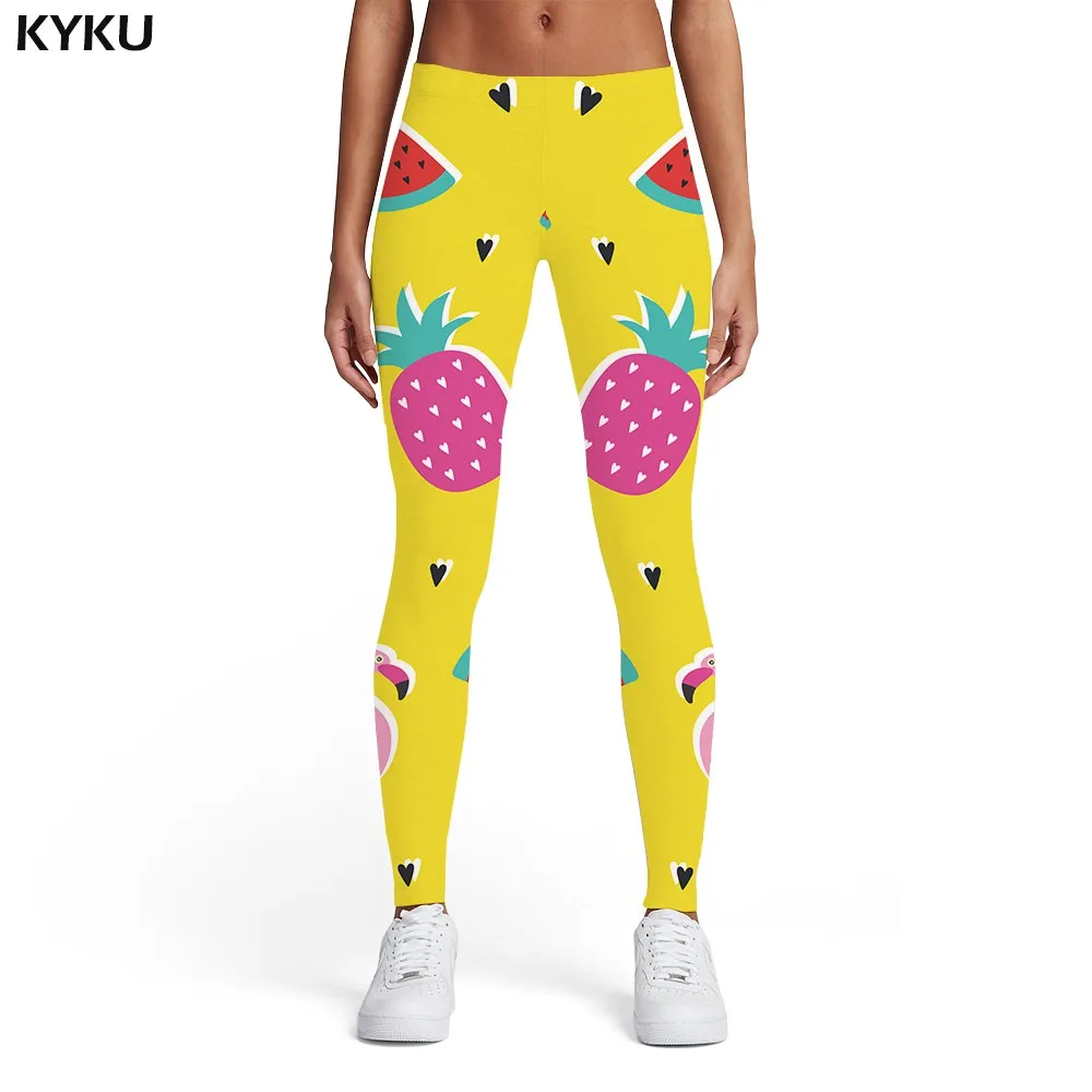 Ladies leggings05 Бренд KYKU, леггинсы с бананом, женские штаны с фруктовым принтом, Харадзюку, брюки, художественные, женские, абстрактные, спандекс, женские леггинсы, штаны - Цвет: Ladies leggings05