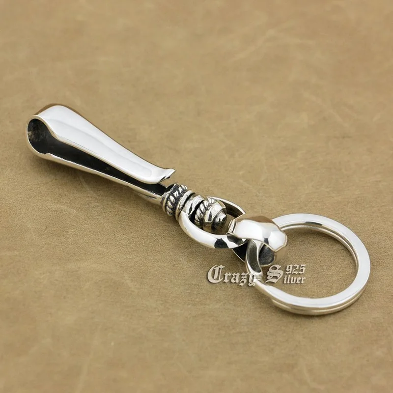 Модный брелок в стиле унисекс с цепочкой на талию однотонный из стерлингового