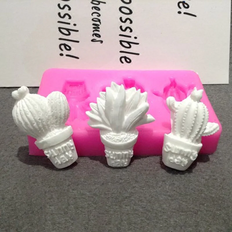 Силиконовые формы кактус DIY ароматический гипс штукатурка силиконовая форма