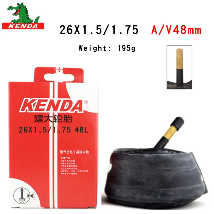 26 X 1.5-1.75 AV48mm Kenda камера велосипедной шины горный велосипед трубки шины 26*1,5 1,75 1,95 2,125 S/V F/V велосипедные запчасти Бутилкаучуковая камера - Цвет: 26 X 1.5-1.75 AV48mm