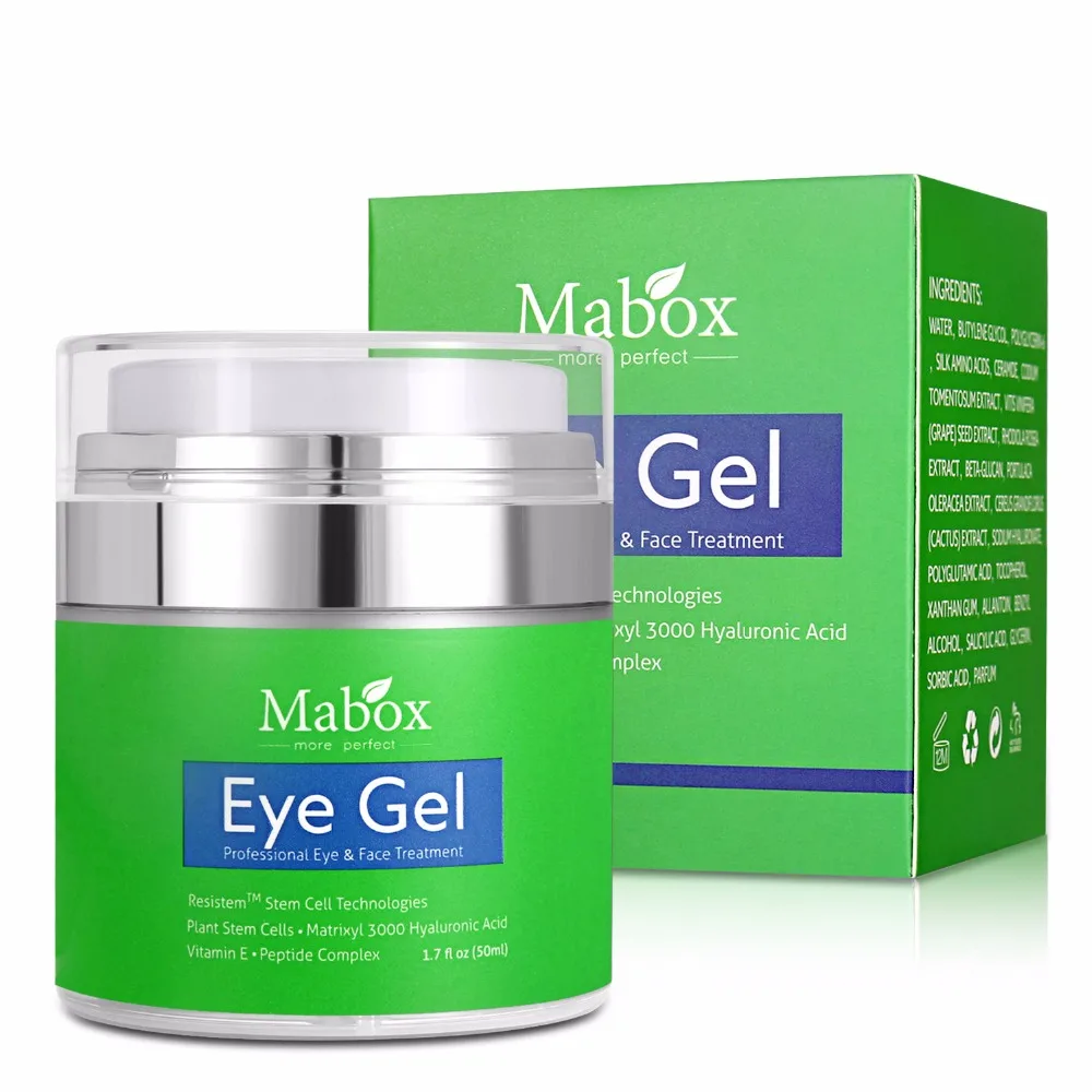 

Mabox Fine Lines, Vitamin Eye Gel for Wrinkles,Remove Dark Circles, Puffiness,Under eye Bags, Peptide complex, With Hyaluronic