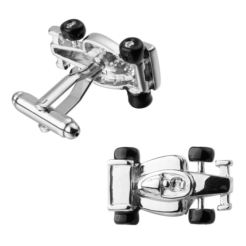 KC новые высококачественные серебряные запонки популярная гоночная Мужская