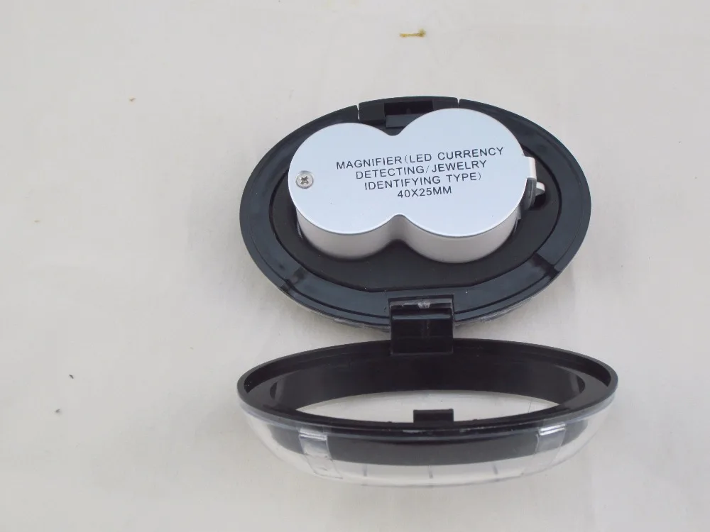Бесплатная доставка 2 шт. 40x25 мм алмазная Золотая лупа СВЕТОДИОДНЫЙ Прибор для