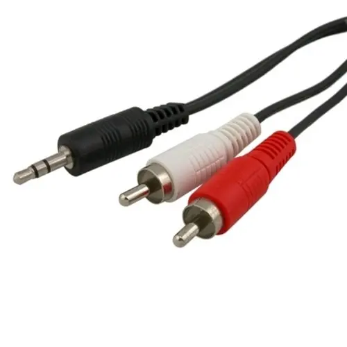 AAAE Топ 3 5 мм PC Aux стерео двойной 2 RCA аудио кабель MaleMale позолоченный 1 метра |