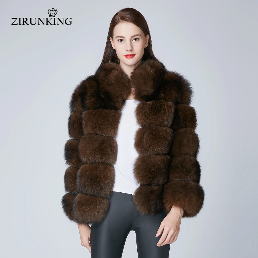 ZIRUNKING 2020 женский шарф из настоящей шерсти кролика Лисий мех пальто модные толстые