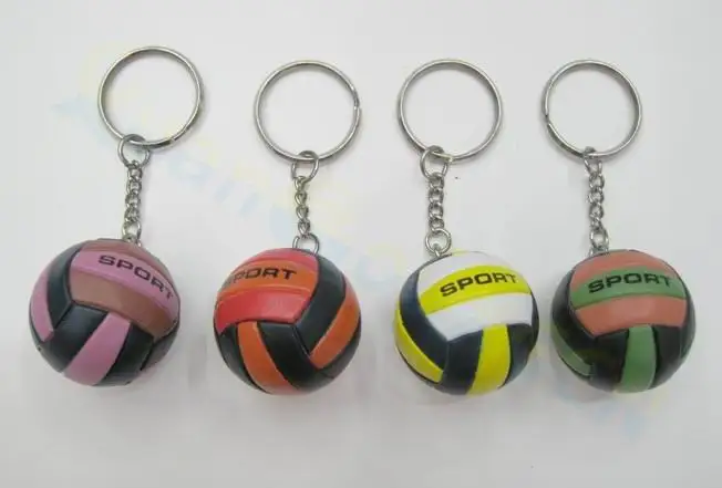 volleyball ПВХ Волан брелок "бадминтон" брелок школьный детский сад спортивный подарок сувенир - Цвет: volleyball
