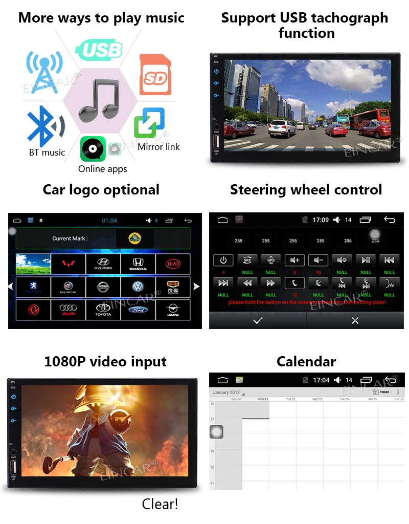 Авто Радио стерео аудио плеер Android 6 0 4 Core 2 дин gps навигация головное устройство