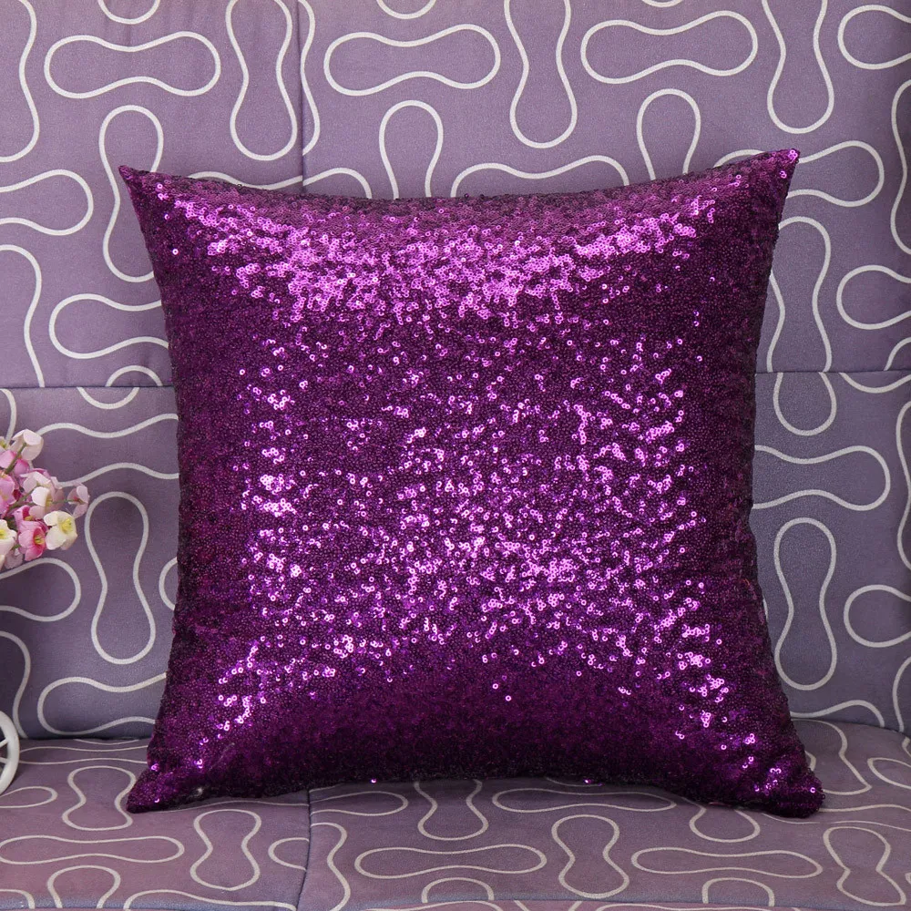 Квалифицированных твердых Цвет блестками бросить кафе Home Decor подушки леверт челнока dig61017