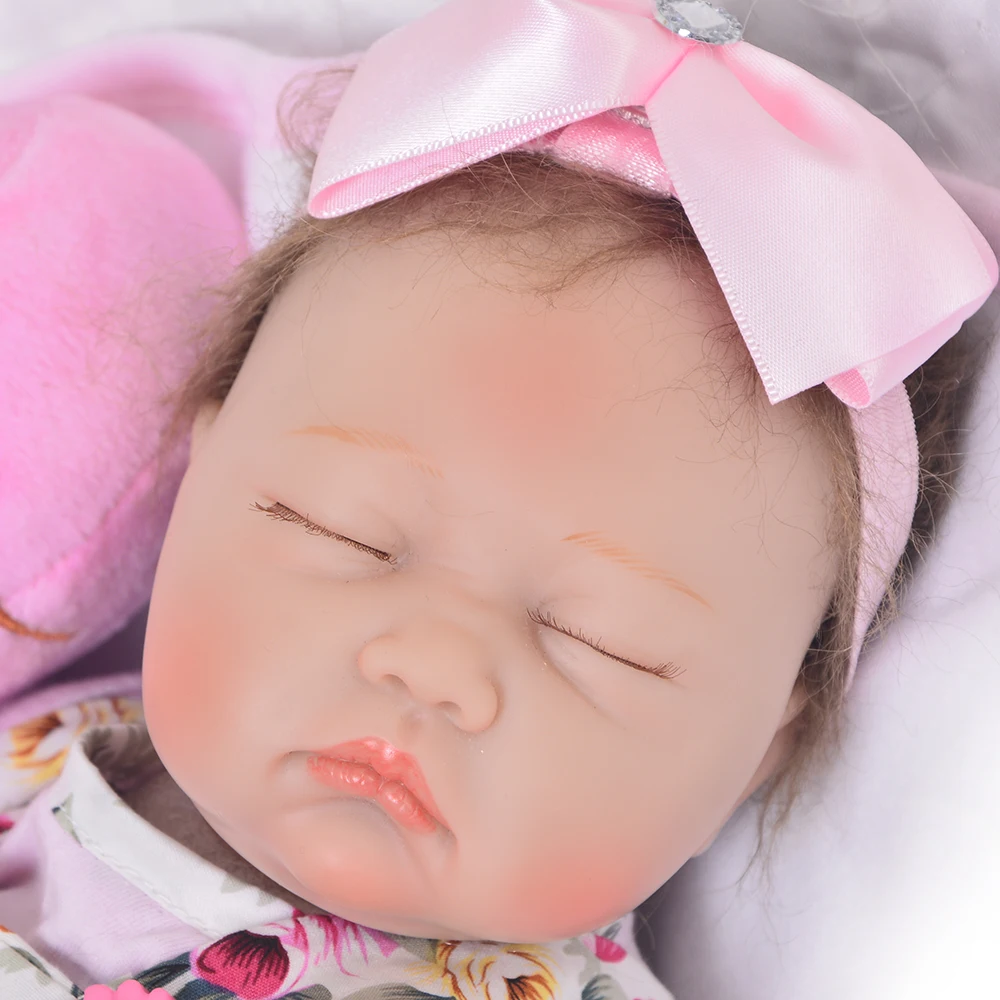 Реалистичная игрушка 17 дюймов Reborn Baby Doll 43 см мягкие силиконовые куклы bebe Hug Girf Menina