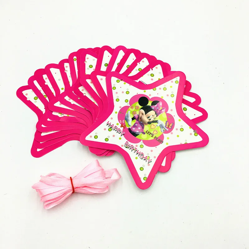 15 шт. баннеры в форме Минни звезды с буквенным принтом Детские вечерние на день