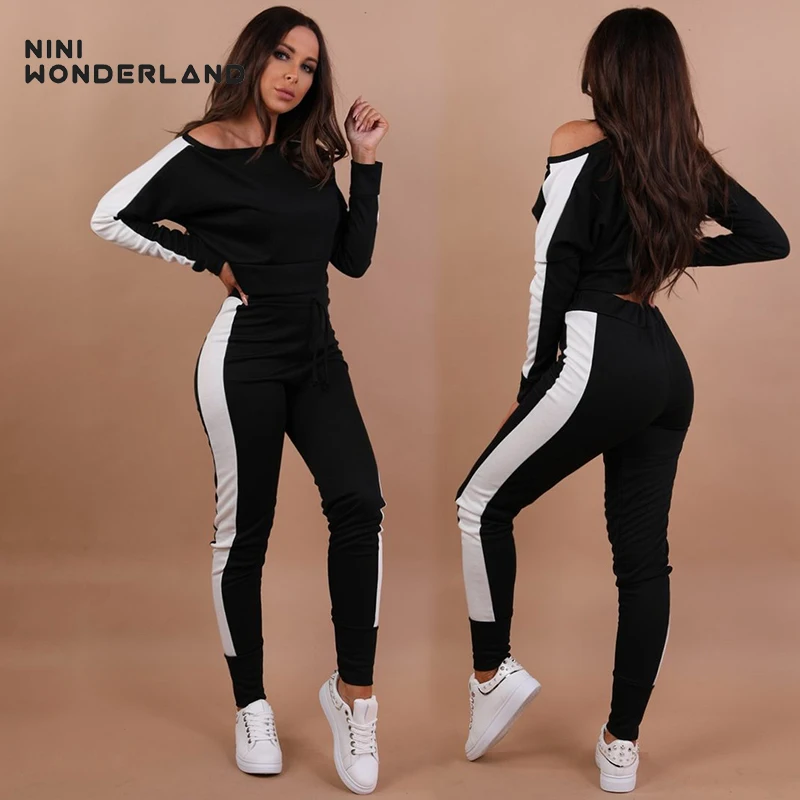 NINI Wonderland осень 2018 спортивный костюм женский комплект повседневный из двух